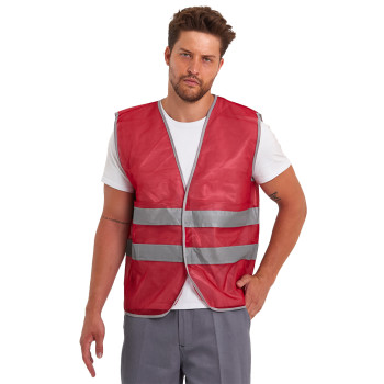 Kırmızı reflektörlü Yelek Kırmızı reflektörlü Yelek