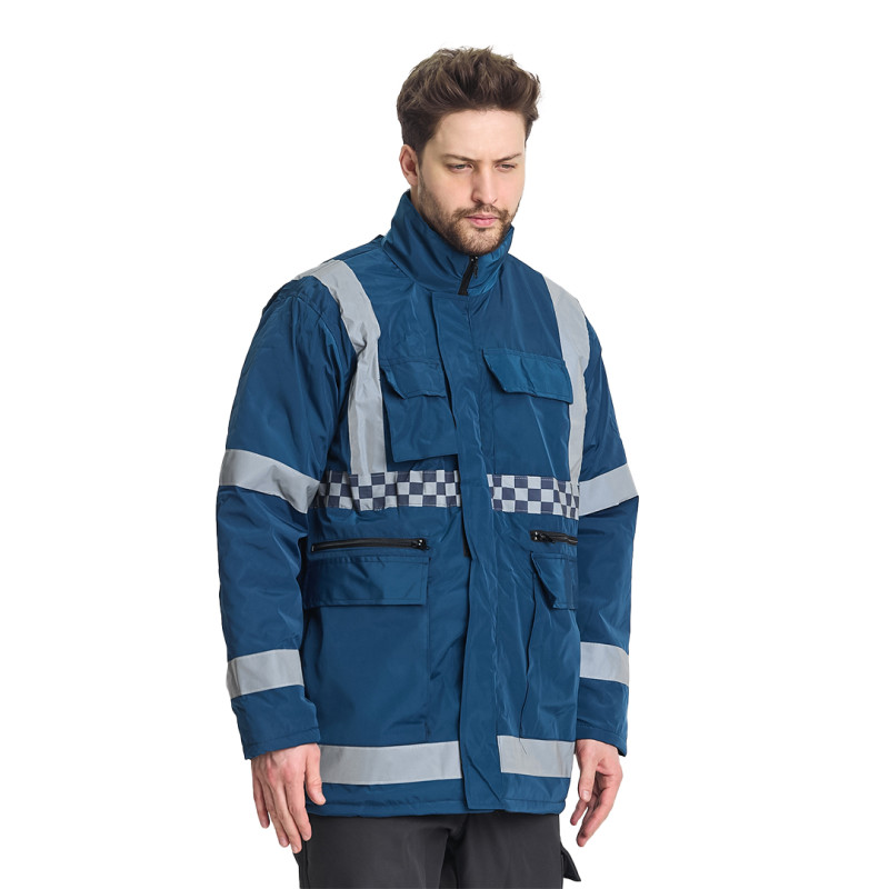 Lacivert Reflektörlü İş Kabanı Lacivert Reflektörlü İş Kabanı