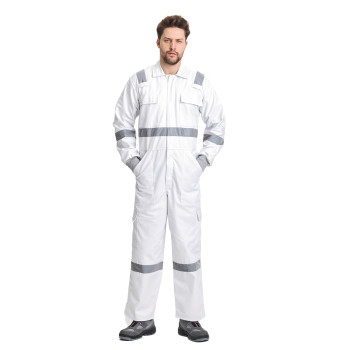 Beyaz Reflektörlü İş Tulumu Beyaz Reflektörlü İş Tulumu