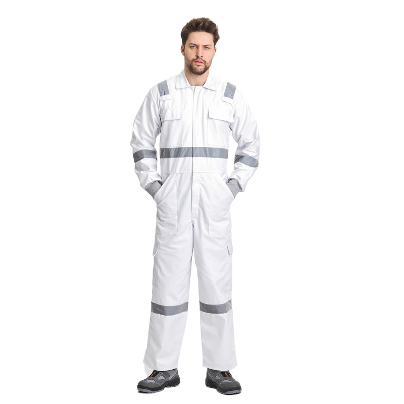 Beyaz Reflektörlü İş Tulumu Beyaz Reflektörlü İş Tulumu