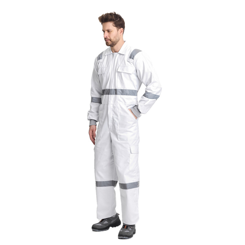 Beyaz Reflektörlü İş Tulumu Beyaz Reflektörlü İş Tulumu